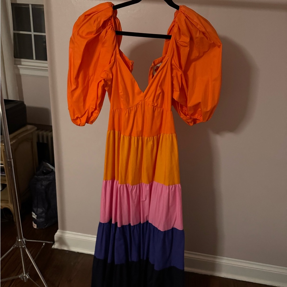 Farm Rio color block maxi dress - READ DESCRIPTION